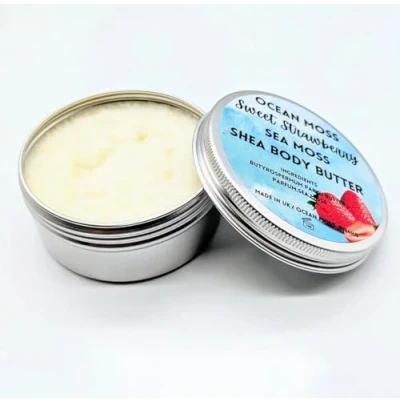 Image of Sea Moss Shea Butter, Ultra Hydrating Body Butter for Soft &amp; Smooth Skin, Enriched with Unrefined Moss, Deep Moisture All Skin Types, Luxurious Tin Packaging (90g, Mango)
