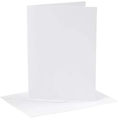 Image of 4 White 5x7 Cards &amp; Envelopes for Card Making Crafts Blanks