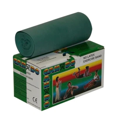 Image of CanDo Resistance band LATEX free / training gymnastics 5.5 m green (medium) alternative to dumbbells
