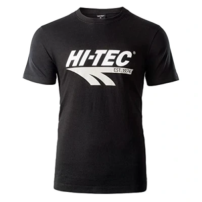 Image of Hi Tec Men&#039;s T shirt Retro M 92800312451, Black/White, L