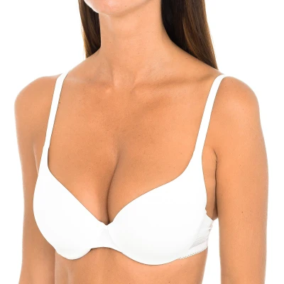 Image of Dim Womens Underwired bra with elastic sides 003AL women White Polyamide/Polyester Size 38C