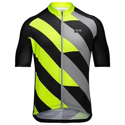 Image of GOREWEAR Signal Jersey Mens, Black/Neon Yellow, M