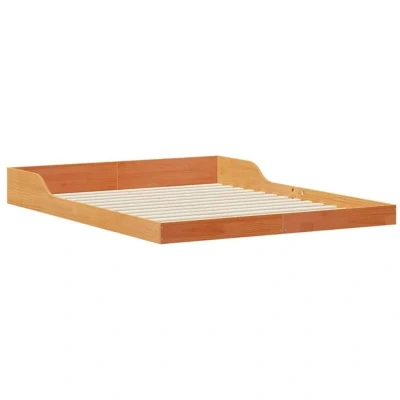 Image of vidaXL Wax brown 160 x 210 cm Solid pine wood