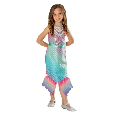 Image of Rubies 301611 M Disfraz Barbie Sirena Inf Costume, Multicoloured, (5 6 años)