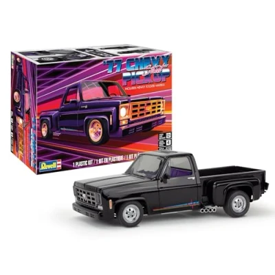 Image of Revell Monogram 14552 ‘77 Chevy Street Pickup 1:25 Scale Unbuilt/Unpainted Plastic Model Kit