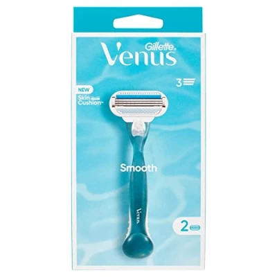Image of Gillette Venus Smooth razor for women, women&#039;s + 2 blades