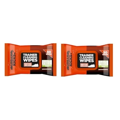 Image of Trainer Cleaning Wipes Pack Of 30 (UK002) Plastic Free &amp; Biodegradable by Urban Kicks (2, Wipes)