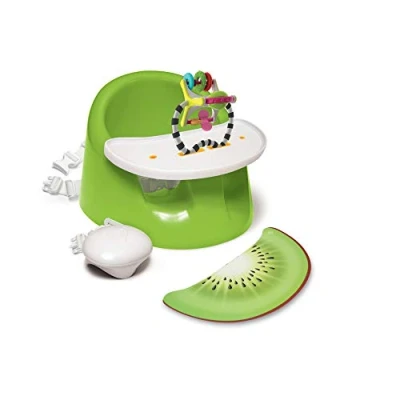 Image of Prince Lionheart BebePod Flex Plus First Seat 3m+ Baby Feeding &amp; Seating Adjustable Tray Dual Strap Detachable Tray, Placemat Toy Kiwi Green