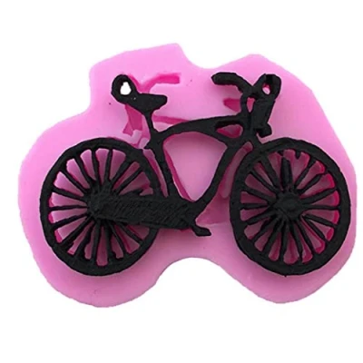 Image of Bicycle Silicone Mould Candy Chocolate Baking Mold Fondant Soap Bakeware Cake Topper Decorating Tool
