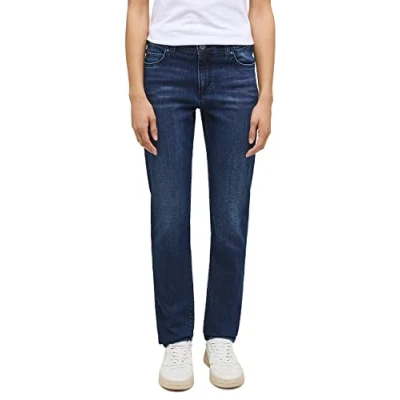 Image of MUSTANG Women&#039;s Style Crosby Relaxed Slim Jeans, Dark Blue 802, 29W x 30L