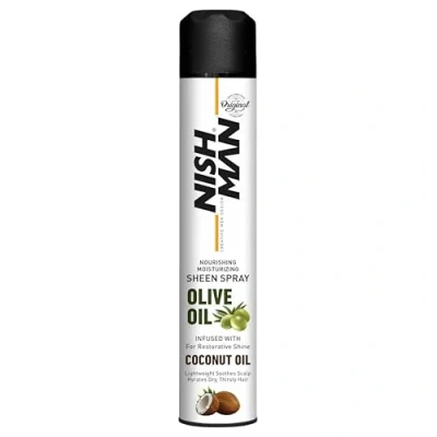 Image of NISHMAN Olive Oil Hair Spray Moisturizing &amp; Nourishing Sheen With Coconut 400 ml