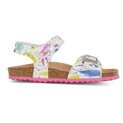 Image of Geox J Adriel Girl C Sandal, White Fuchsia, 7 UK Child