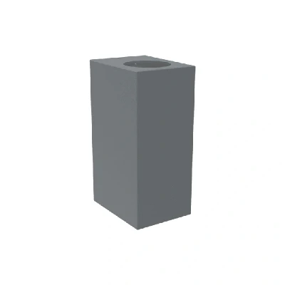 Image of Twin GU10 Up/Down Rectangle Wall Light Grey Kosnic Komi