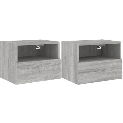 Image of vidaXL TV Wall Cabinets 2 pcs Grey Sonoma 40x30x30 cm Engineered Wood