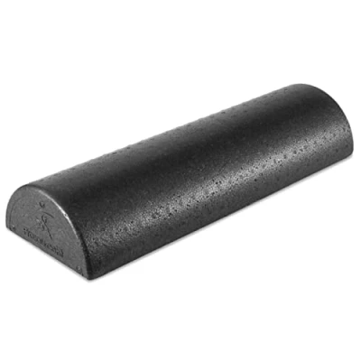 Image of ProsourceFit High Density Foam Rollers 18 inches long. Firm Full Body Athletic Massager for Back Stretching, Yoga, Pilates, Post Workout Trigger Point Release, Black