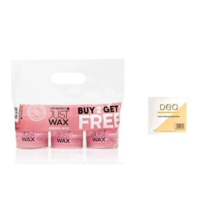 Image of Salon System Just Wax Creme 3 for 2 and Deo Waxing Spatulas (100)