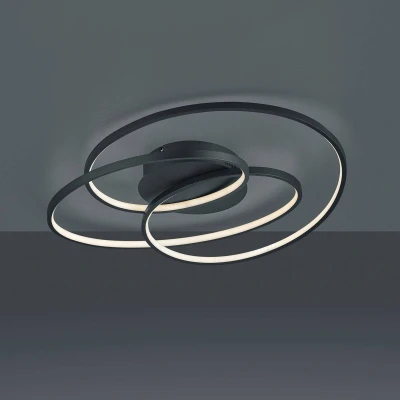 Image of Trio Lighting Gale LED ceiling lamp, 60 cm, matt black