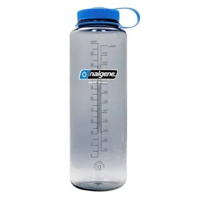 Image of Nalgene Sustain Tritan BPA Free Water Bottle Made with Material Derived from 50% Plastic Waste, 48 OZ, Wide Mouth, Grey