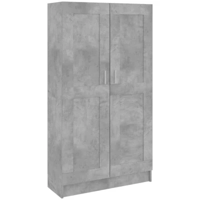 Image of vidaXL Book Cabinet Concrete Grey 82.5x30.5x150 cm Engineered Wood