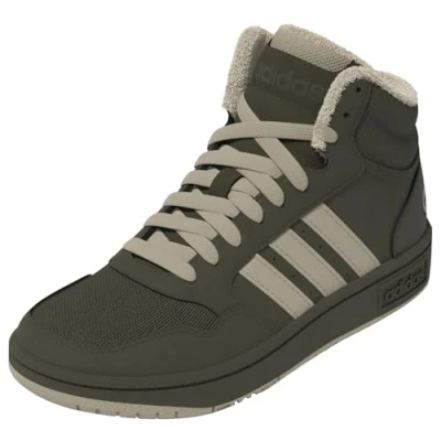 Image of adidas Unisex Hoops Mid 3.0 Shoes Kids, Night Cargo/Clay Brown/Core Black, 13.5 UK