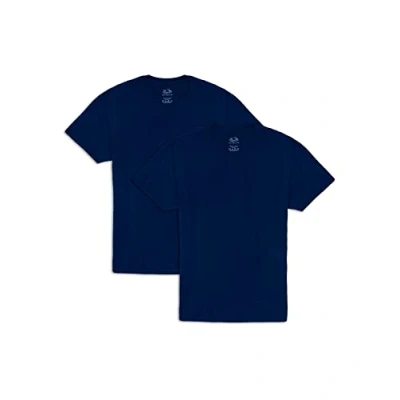 Image of Fruit of the Loom Men&#039;s Eversoft Cotton T Shirts, Breathable &amp; Moisture Wicking with Odor Control, Sizes S 4x, Crew 2 Pack Navy, Large (Pack 2)