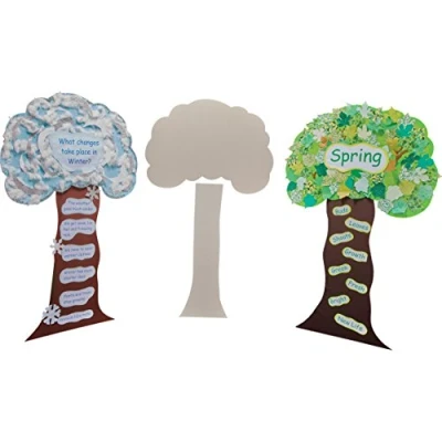 Image of Springboard Giant Greyboard Tree Shapes for Classroom Display Pre Cut Card Decorations and School Supplies Teachers Arts Crafts Kids 3 Pack 62 cm x 1 m