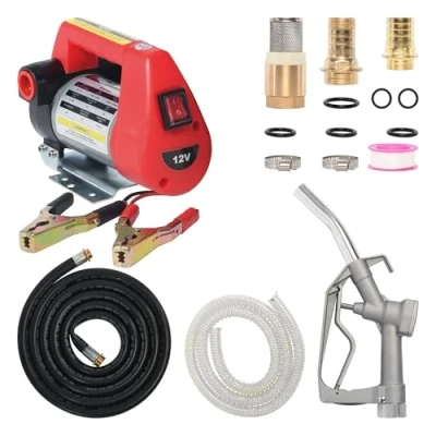 Image of 12V Portable Diesel Biodiesel Transfer Fuel Pump Kit 12 Volt