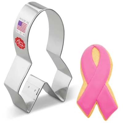 Image of Awareness Ribbon Cookie Cutter 10.16 cm, Made in USA by Ann Clark