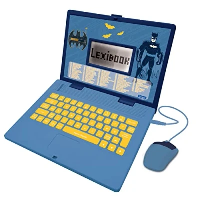 Image of Lexibook, Batman Educational and Bilingual Laptop French/English, Toy with 124 Activities to Learn Mathematics, Dactylography, Logic, Clock, Play Games Music, JC598BATi1