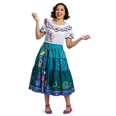 Image of Encanto Costumes, Official Disney Mirabel and Dolores Deluxe Adult Mirabel, (18 20)
