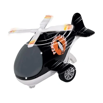 Image of Deluxebase Patrol &amp; Rescue helicopter Penguin from Friction toy with spinning rotor for kids and toddlers