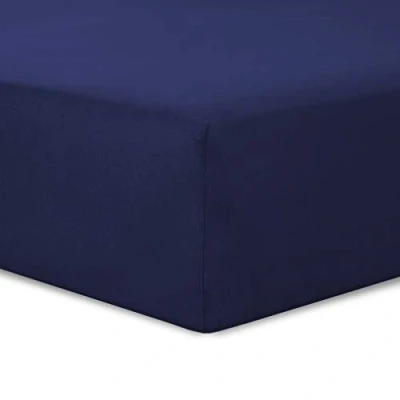 Image of Vision Fitted sheet, 100% cotton, navy, 160 x 200 cm