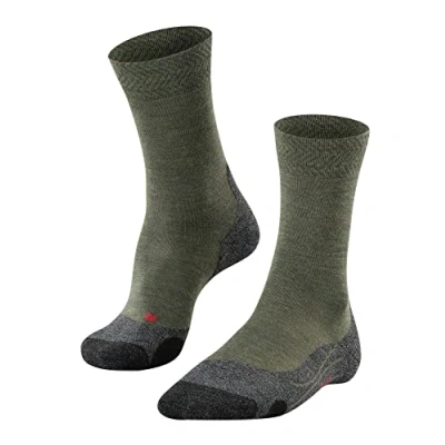 Image of FALKE Men&#039;s TK2 Explore Melange M SO Wool Thick Anti Blister 1 Pair Hiking Socks, Green (Ivy 7926), 9.5 10.5