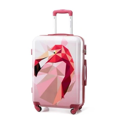 Image of WITTCHEN Young Collection Medium Sized Suitcase ABS with Polycarbonate Coating Combination Lock Retractable Handle Size M Pink