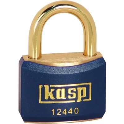 Image of Kasp Brass Padlock 40mm Shackle Blue