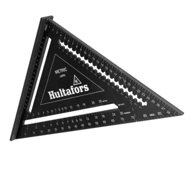 Image of 5 in 1 try square 300 mm I Hultafors Carpenter&#039;s CNC milled from aluminium for marking, measuring and drawing Incl. conversion table 257040