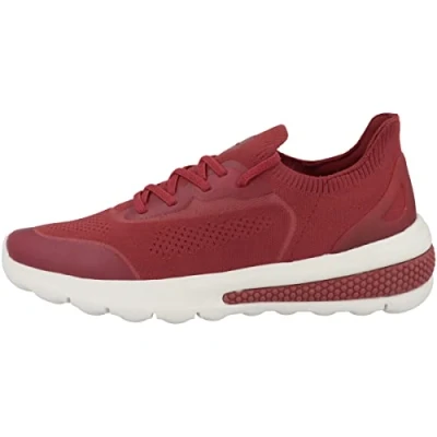 Image of Geox Women&#039;s D Spherica Actif Sneaker, dk red, 8 UK
