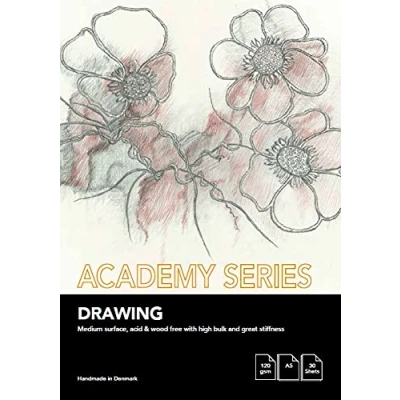 Image of PLAY CUT Academy Series Drawing Pad A5 White (120 g/m²) 30 Sheets DIN Paper for Sketching Practical Sketchbook &amp; Premium Book