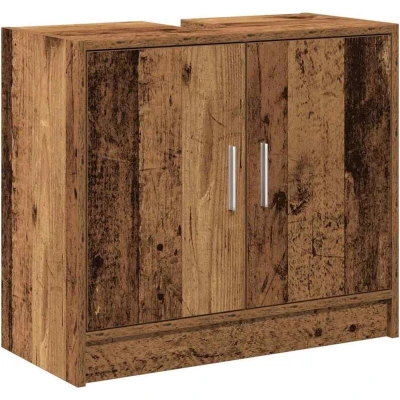 Image of vidaXL Sink Cabinet Old Wood 63x29x55 cm Engineered