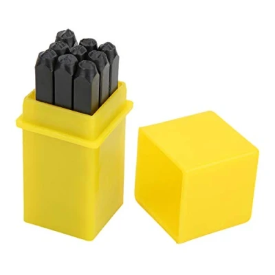 Image of 3mm Carbon Steel Number and Letter Stamp Set Alphabet Hand Punch Metal Craft Tool Kit with Case(Numbers)