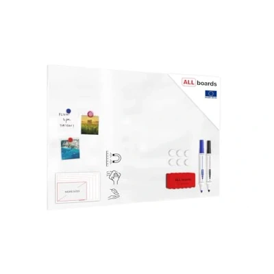 Image of Magnetic Boards MetalBoard White Classic 90x60cm a Metal Poster for All Types of Magnets + Set Accessories Included