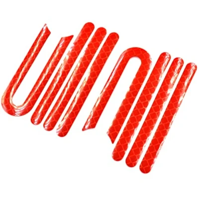 Image of myBESTscooter Front and Rear Wheel Reflective Sticker Cover Reflector for Xiaomi M365, M365 Pro Electric Scooter Replacement Parts Accessories (Red)