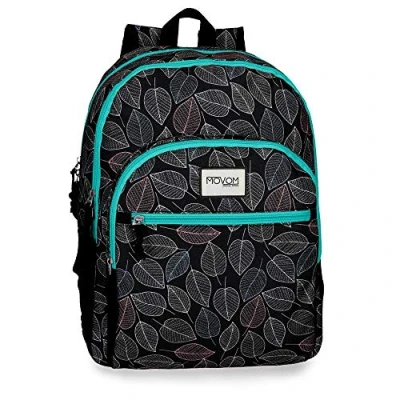 Image of Movom Leaves Double compartment Backpack Adaptable to trolley Black 33x44x13,5 cms Polyester 25.81L