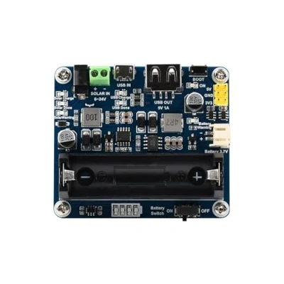 Image of Waveshare Solar Power Management Module for 6V 24V Panel Supports Panel/USB Connection Battery Charging Onboard MPPT Set Switch DC 002 Jack/Screw Terminal Input