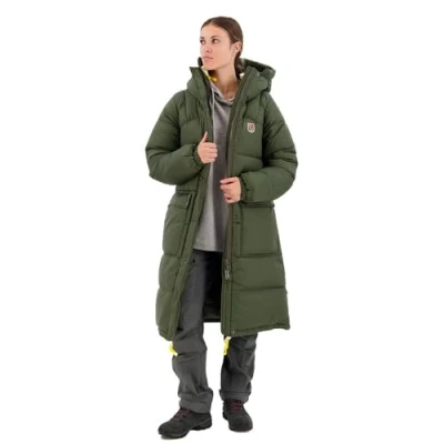 Image of FJALLRAVEN 86126 662 Expedition Long Down Parka W Jacket Women&#039;s Deep Forest Size XL