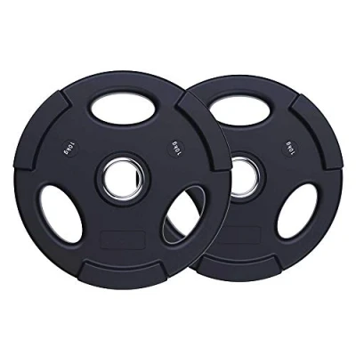 Image of Weight Plates,Olympic Dumbbell Barbell Lifting Plates for Strength Training Gym Indoor Sports Fitness Equipment,Hole Diameter 5cm / Black 2x10KG