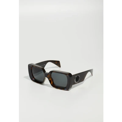 Image of Versace Woman VE4473U 108/87 Sunglasses Injected Turtle Grey Squared Normal