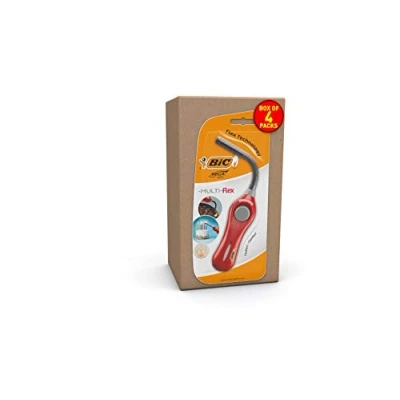 Image of BIC 6cm extension wand Utility Flexible Lighter that lasts up to 750 lights, Red, Pack of 4