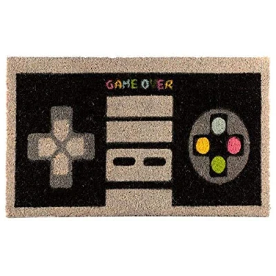 Image of Puckator Coir Door Mat Retro Gaming, Multi, Height 1.5cm Width 75cm Depth 45cm