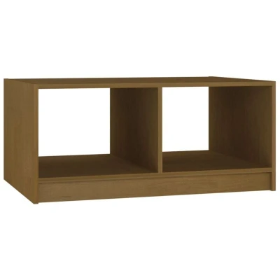 Image of vidaXL Coffee Table Honey Brown 75x50x33.5 cm Solid Pinewood